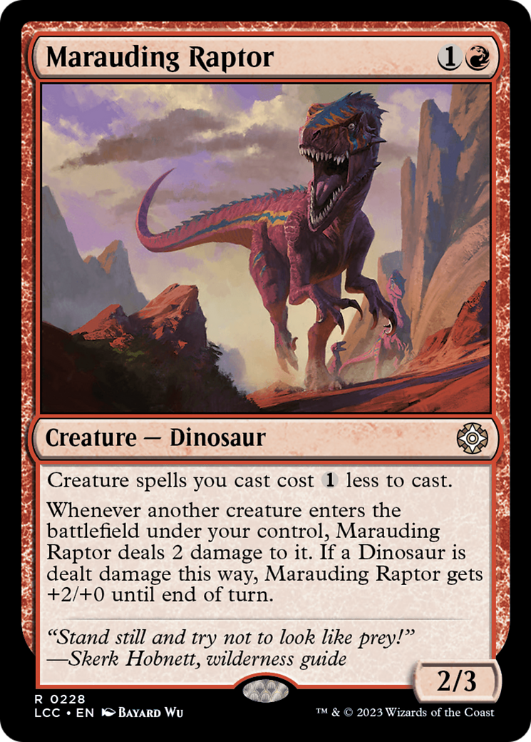 Marauding Raptor (LCC-228) - The Lost Caverns of Ixalan Commander [Rare]