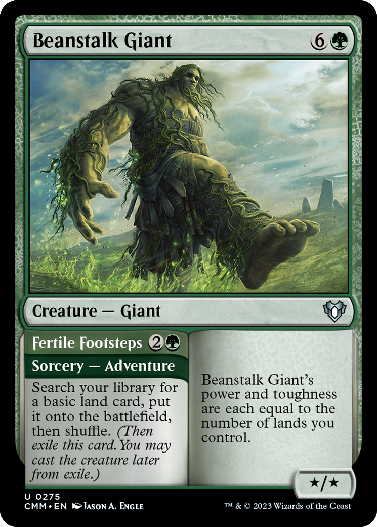 Beanstalk Giant // Fertile Footsteps (CMM-275) - Commander Masters [Uncommon]