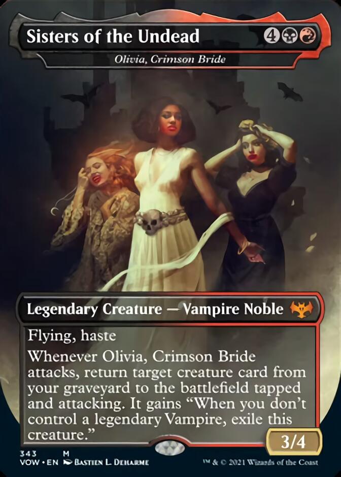 Olivia, Crimson Bride (VOW-343) - Innistrad: Crimson Vow / Sisters of the Undead (Borderless) [Mythic]