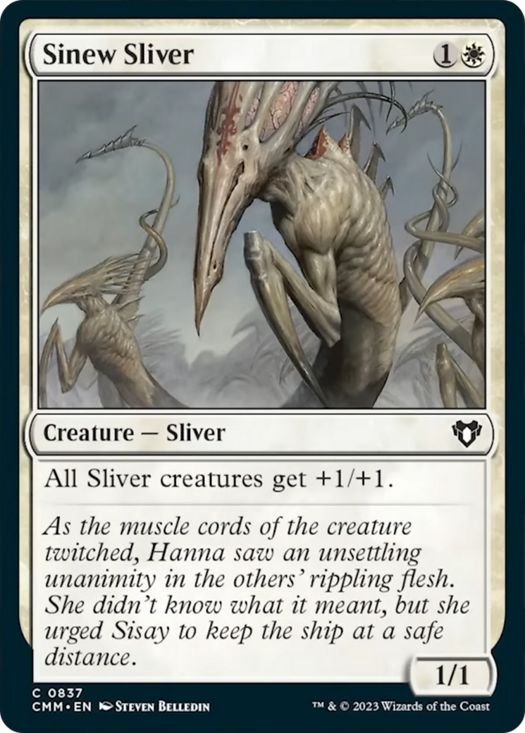 Sinew Sliver (CMM-837) - Commander Masters [Common]