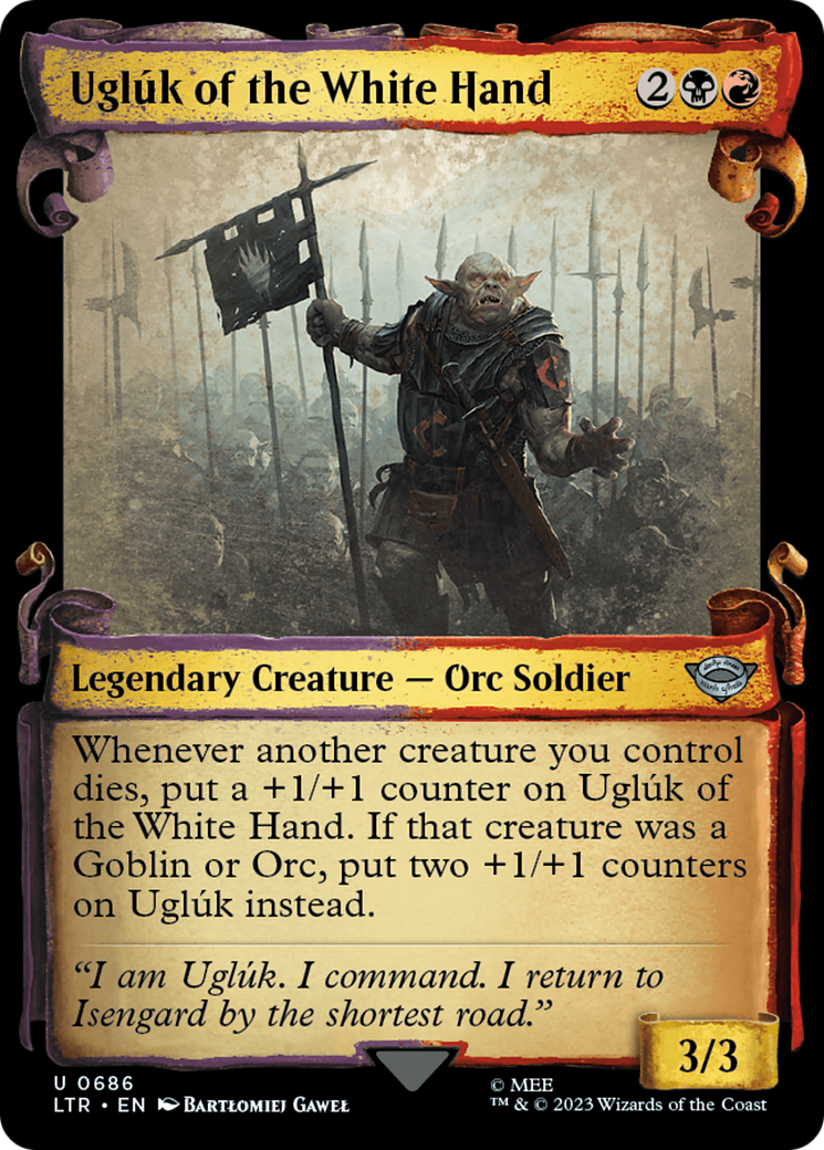 Uglúk of the White Hand (LTR-686) - The Lord of the Rings: Tales of Middle-earth: (Showcase) Scroll [Uncommon]