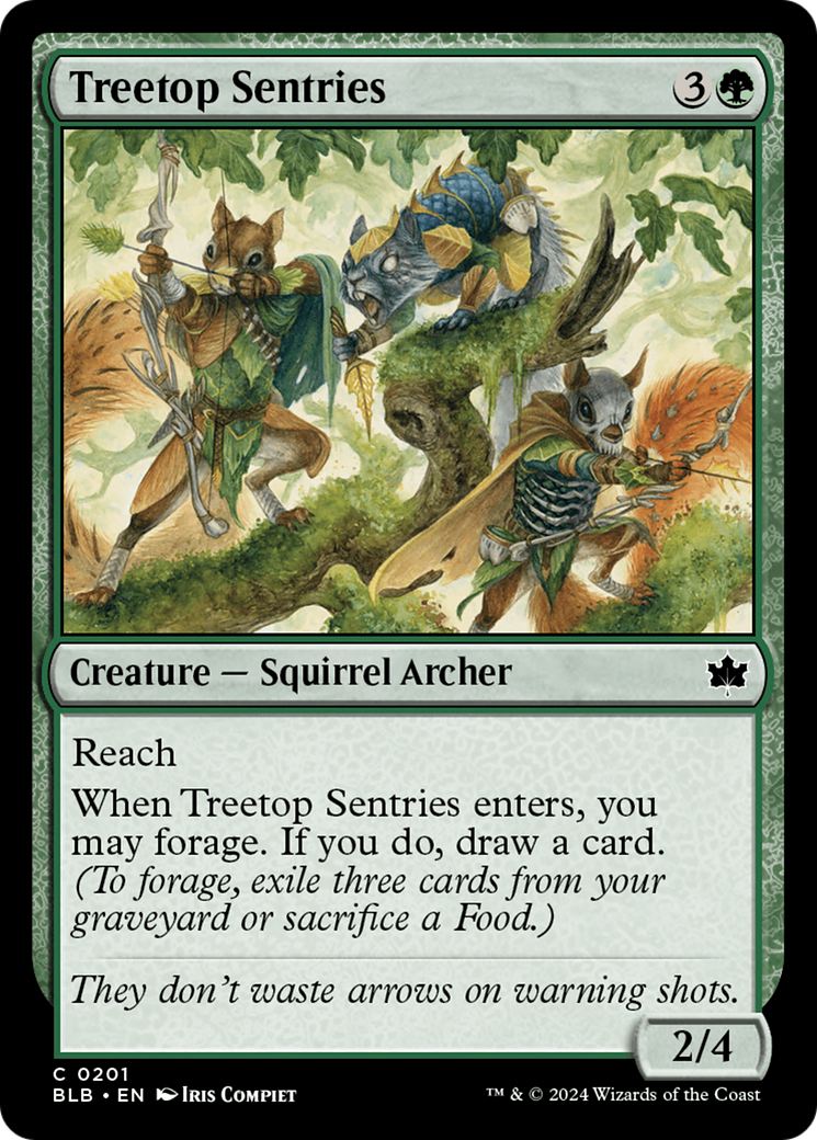 Treetop Sentries (BLB-201) - Bloomburrow Foil [Common]