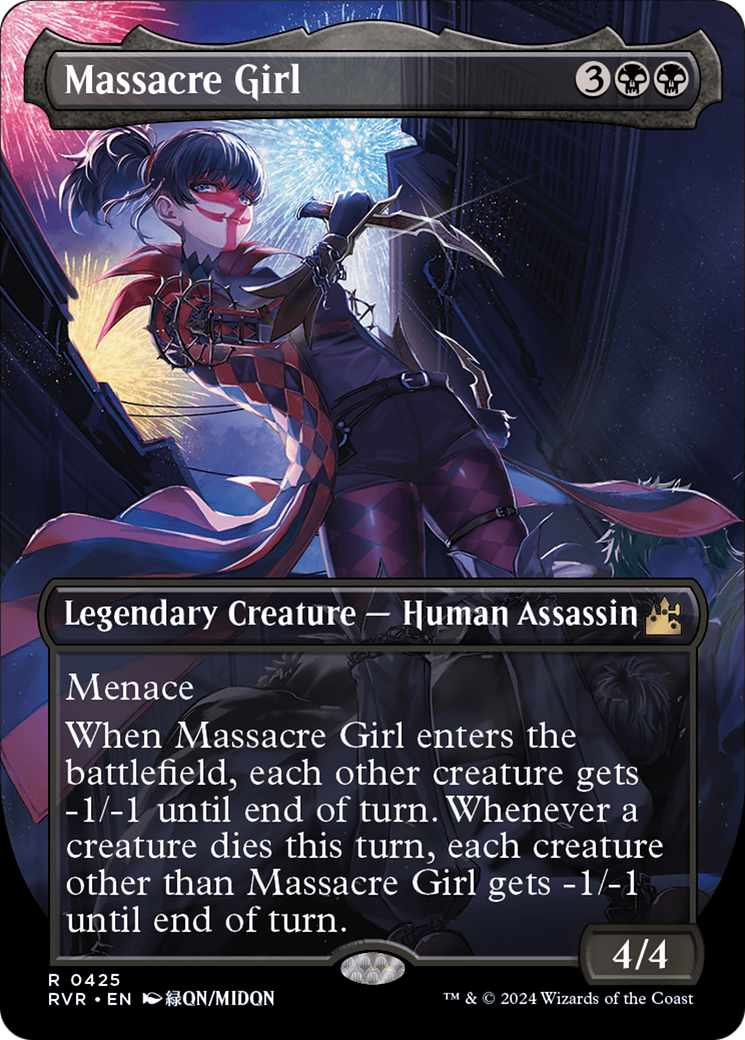 Massacre Girl (RVR-425) - Ravnica Remastered (Borderless) [Rare]