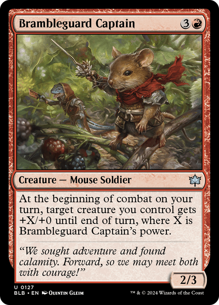 Brambleguard Captain (BLB-127) - Bloomburrow Foil [Uncommon]