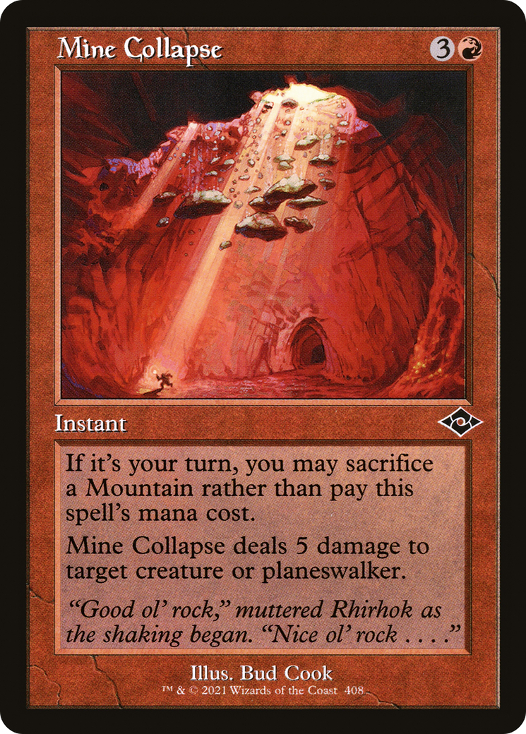 Mine Collapse (MH2-408) - Modern Horizons 2 Etched Foil [Common] Retro Frame