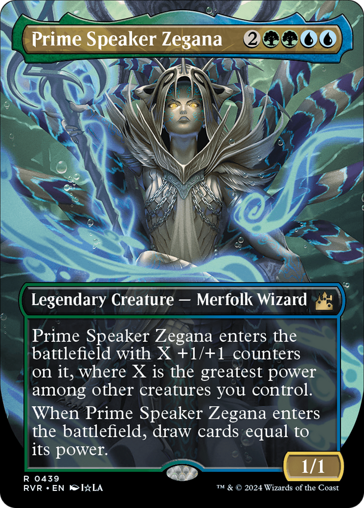 Prime Speaker Zegana (RVR-439) - Ravnica Remastered (Borderless) [Rare]