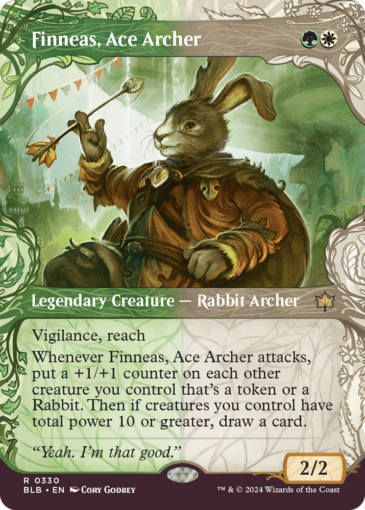 Finneas, Ace Archer (BLB-330) - Bloomburrow Foil [Rare]