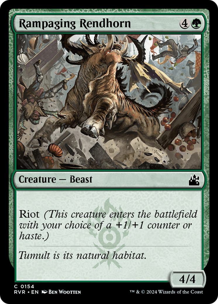 Rampaging Rendhorn (RVR-154) - Ravnica Remastered [Common]