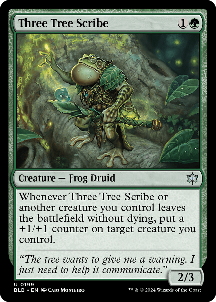 Three Tree Scribe (BLB-199) - Bloomburrow [Uncommon]