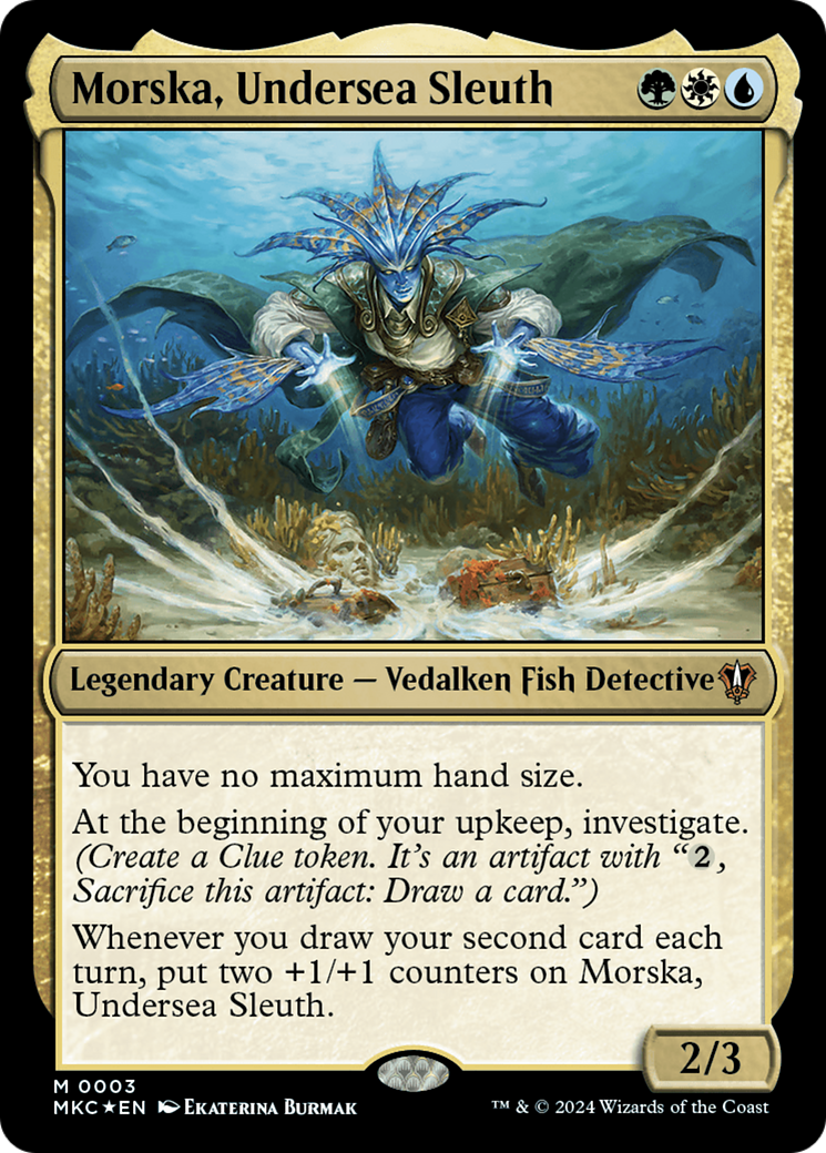 Morska, Undersea Sleuth (MKC-003) - Murders at Karlov Manor Commander Foil [Mythic]