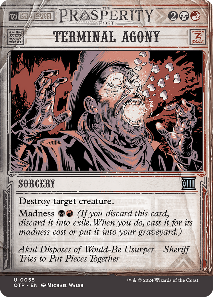 Terminal Agony (OTP-055) - Breaking News: (Showcase) (Borderless) [Uncommon]