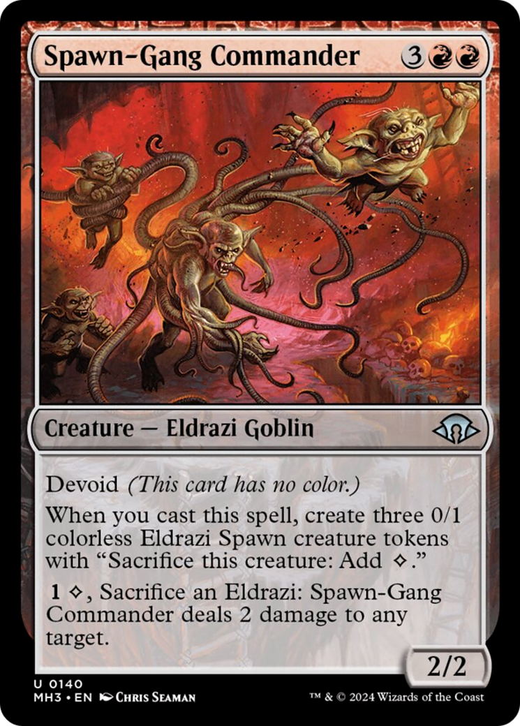 Spawn-Gang Commander (MH3-140) - Modern Horizons 3: (devoid) Foil [Uncommon]