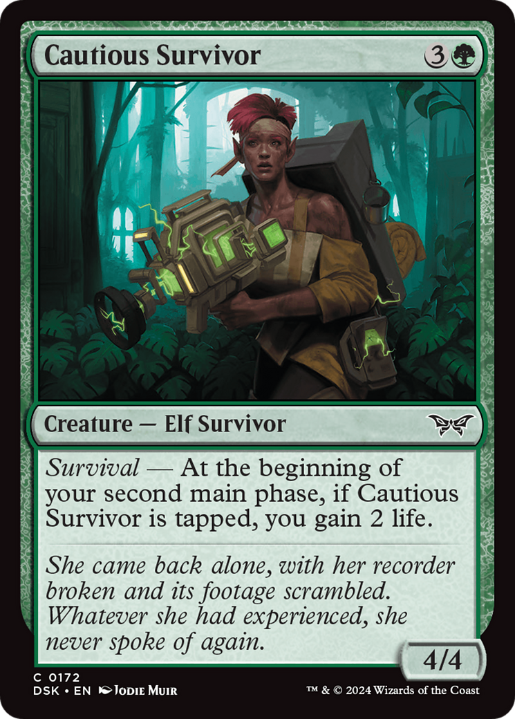 Cautious Survivor (DSK-172) - Duskmourn: House of Horror Foil [Common]