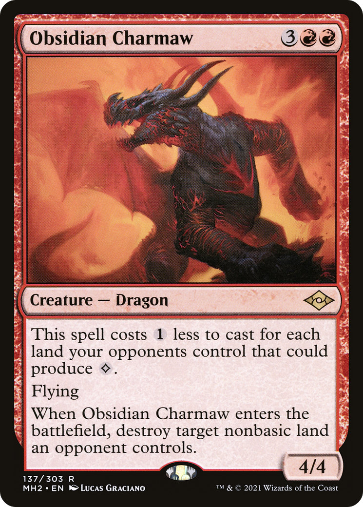 Obsidian Charmaw (MH2-137) - Modern Horizons 2 [Rare]