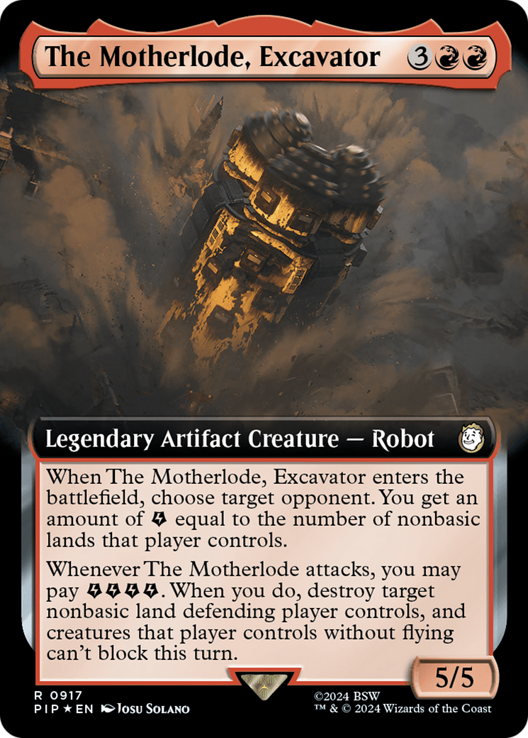 The Motherlode, Excavator (PIP-917) - Fallout: (Extended Art) Surge Foil [Rare]