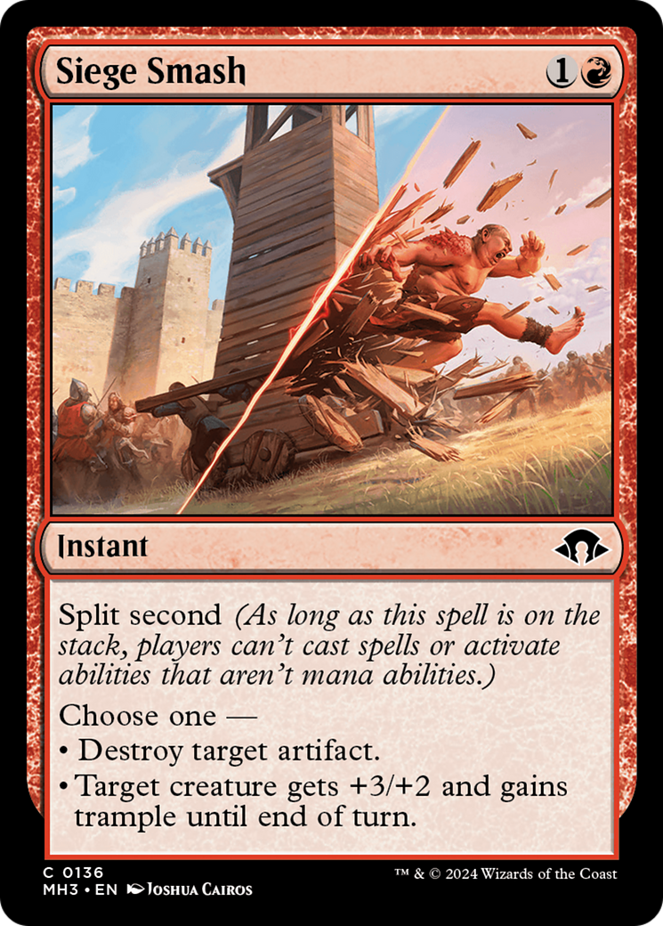 Siege Smash (MH3-136) - Modern Horizons 3 Foil [Common]