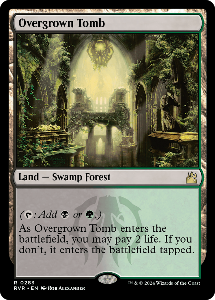 Overgrown Tomb (RVR-283) - Ravnica Remastered [Rare]