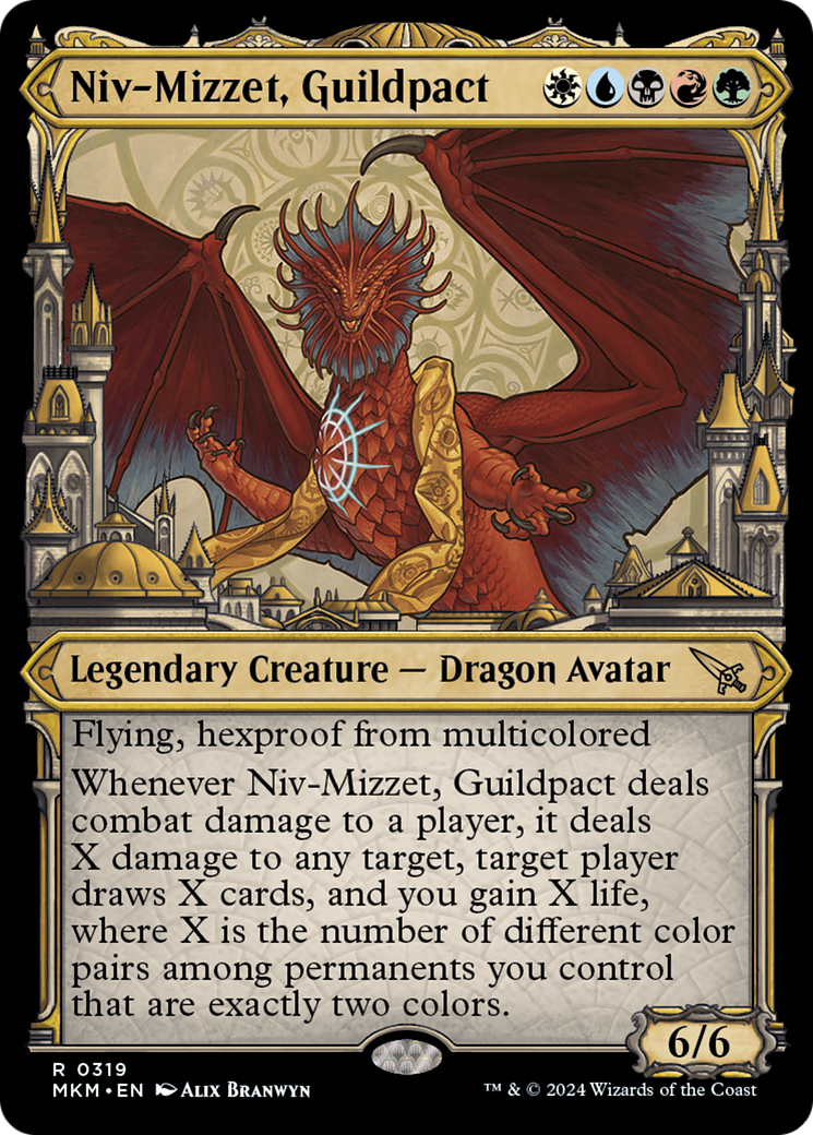 Niv-Mizzet, Guildpact (MKM-319) - Murders at Karlov Manor: (Showcase) [Rare]