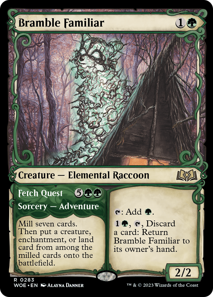 Bramble Familiar // Fetch Quest (WOE-283) - Wilds of Eldraine: (Showcase) [Rare]