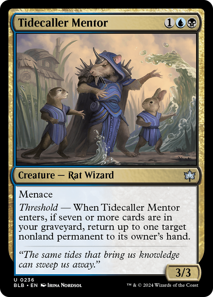 Tidecaller Mentor (BLB-236) - Bloomburrow Foil [Uncommon]