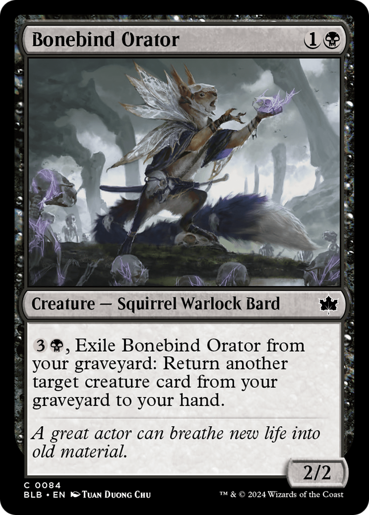 Bonebind Orator (BLB-084) - Bloomburrow Foil [Common]