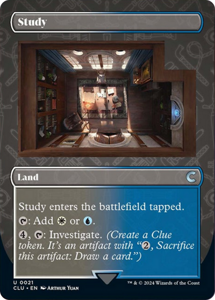 Study (CLU-021) - Ravnica: Clue Edition (Borderless) [Uncommon]