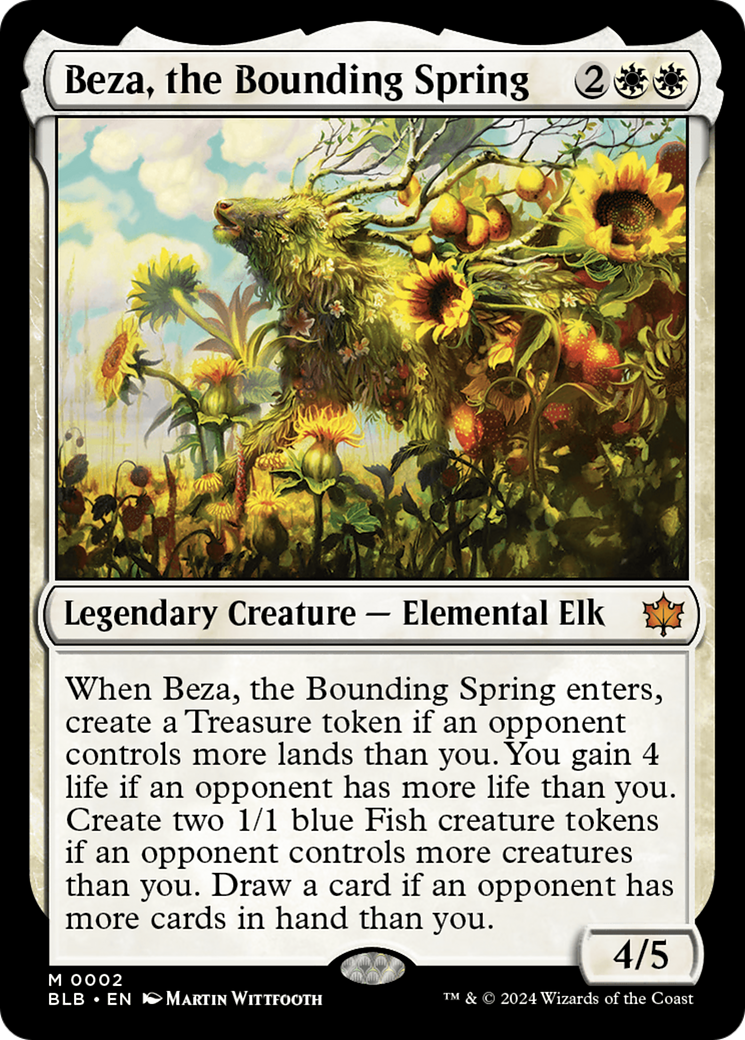 Beza, the Bounding Spring (BLB-002) - Bloomburrow Foil [Mythic]