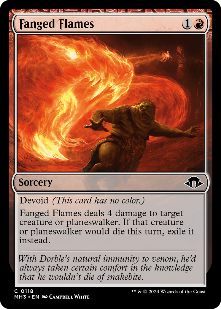 Fanged Flames (MH3-118) - Modern Horizons 3 Foil [Common]