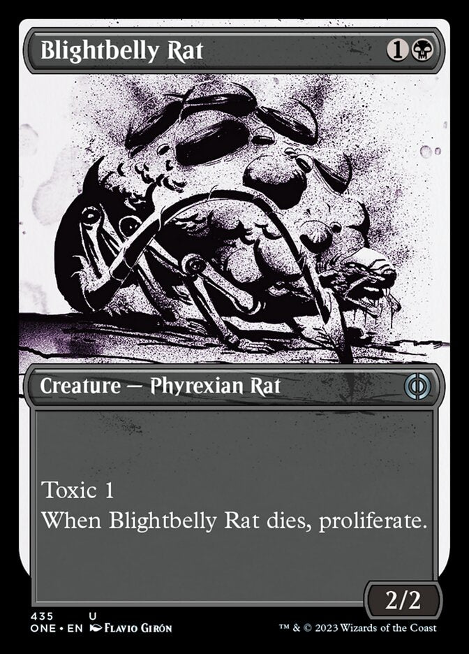 Blightbelly Rat (ONE-435) - Phyrexia: All Will Be One: (Showcase) Foil [Uncommon]