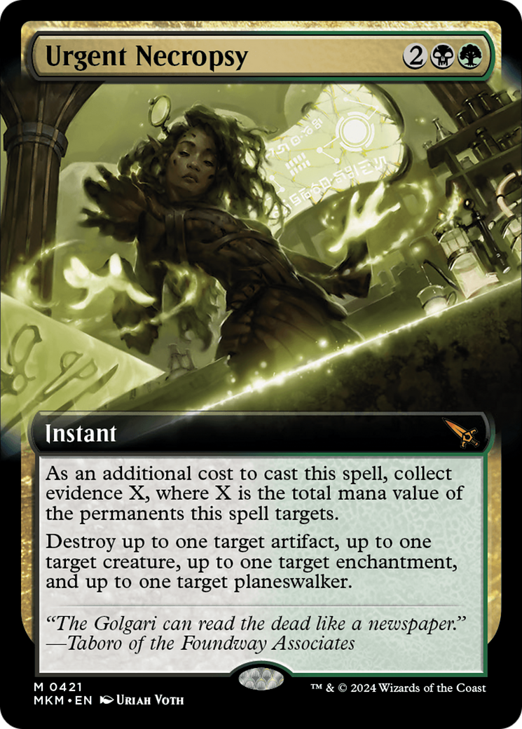 Urgent Necropsy (MKM-421) - Murders at Karlov Manor: (Extended Art) Foil [Mythic]