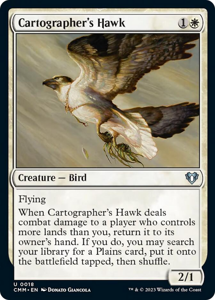 Cartographer's Hawk (CMM-018) - Commander Masters [Uncommon]