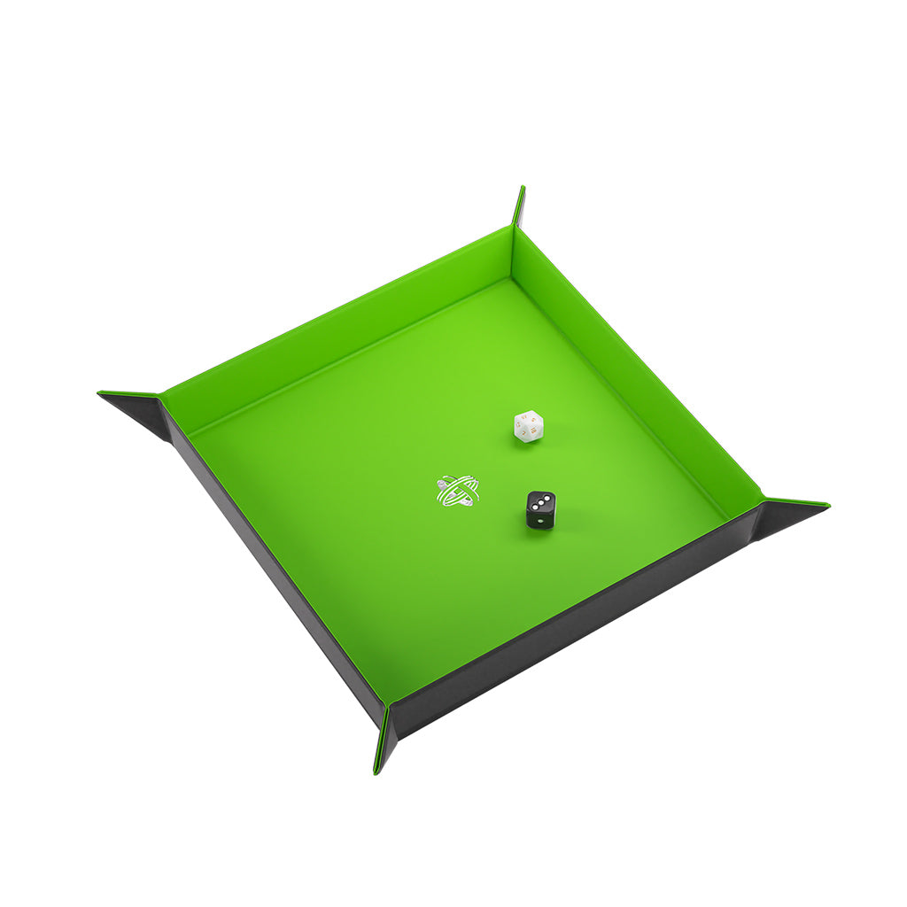 Magnetic Dice Tray: Square - Black / Green