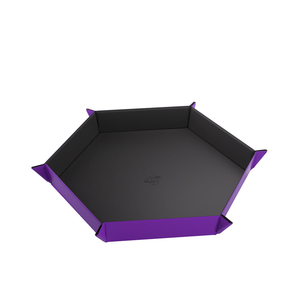 Magnetic Dice Tray: Hexagonal: Black / Purple