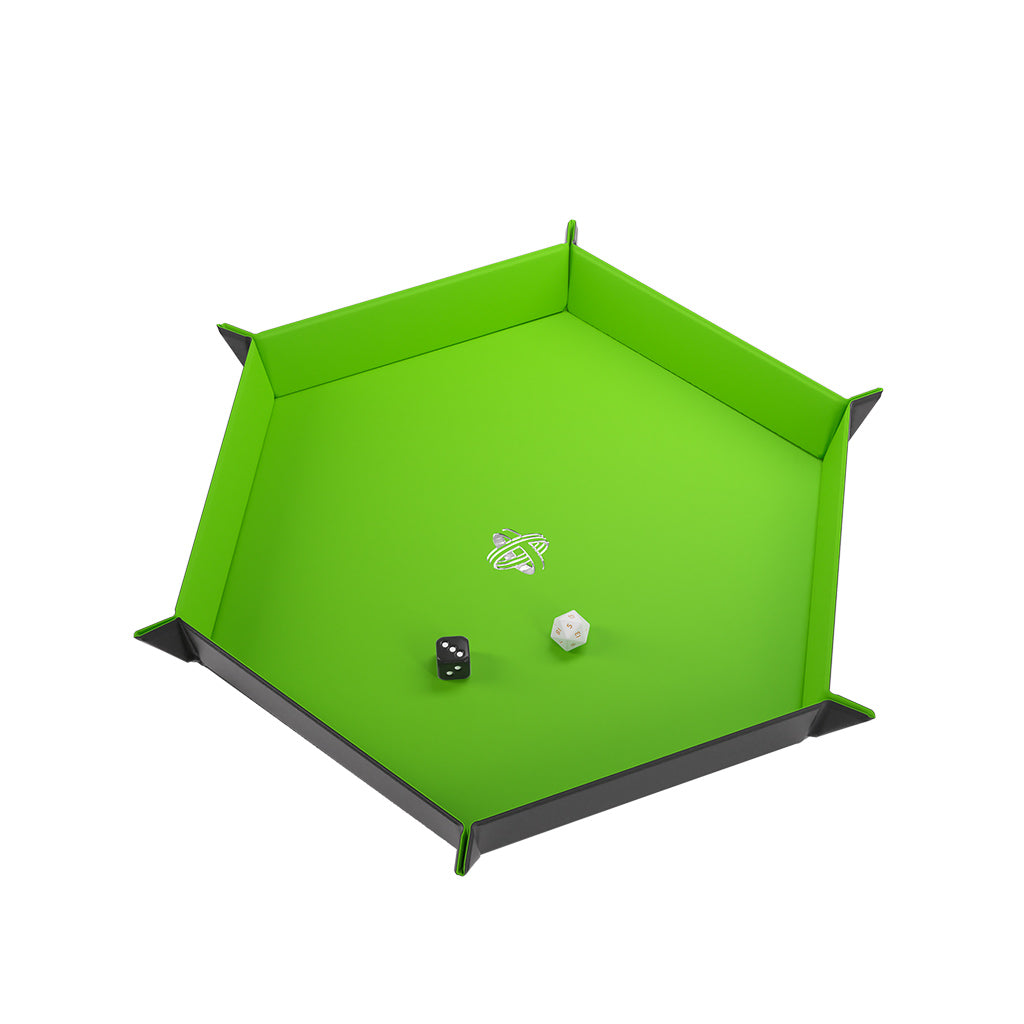 Magnetic Dice Tray: Hexagonal: Black / Green