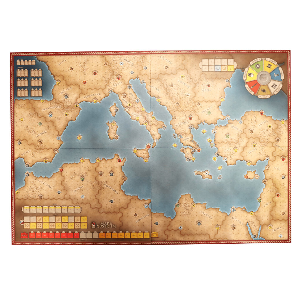 History of the Ancient Seas: Mare Nostrum - Mounted Map "old style"