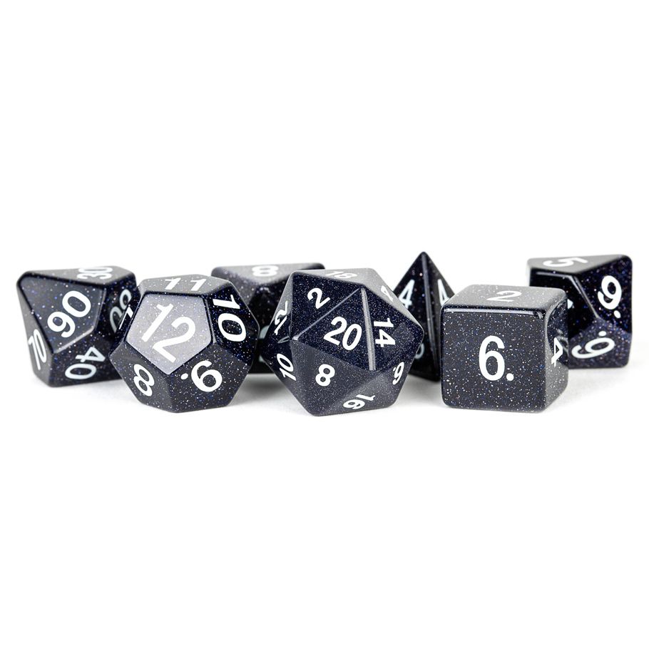 7-Set Stone Polyhedral 16mm: Mystic Mines: Sandstone