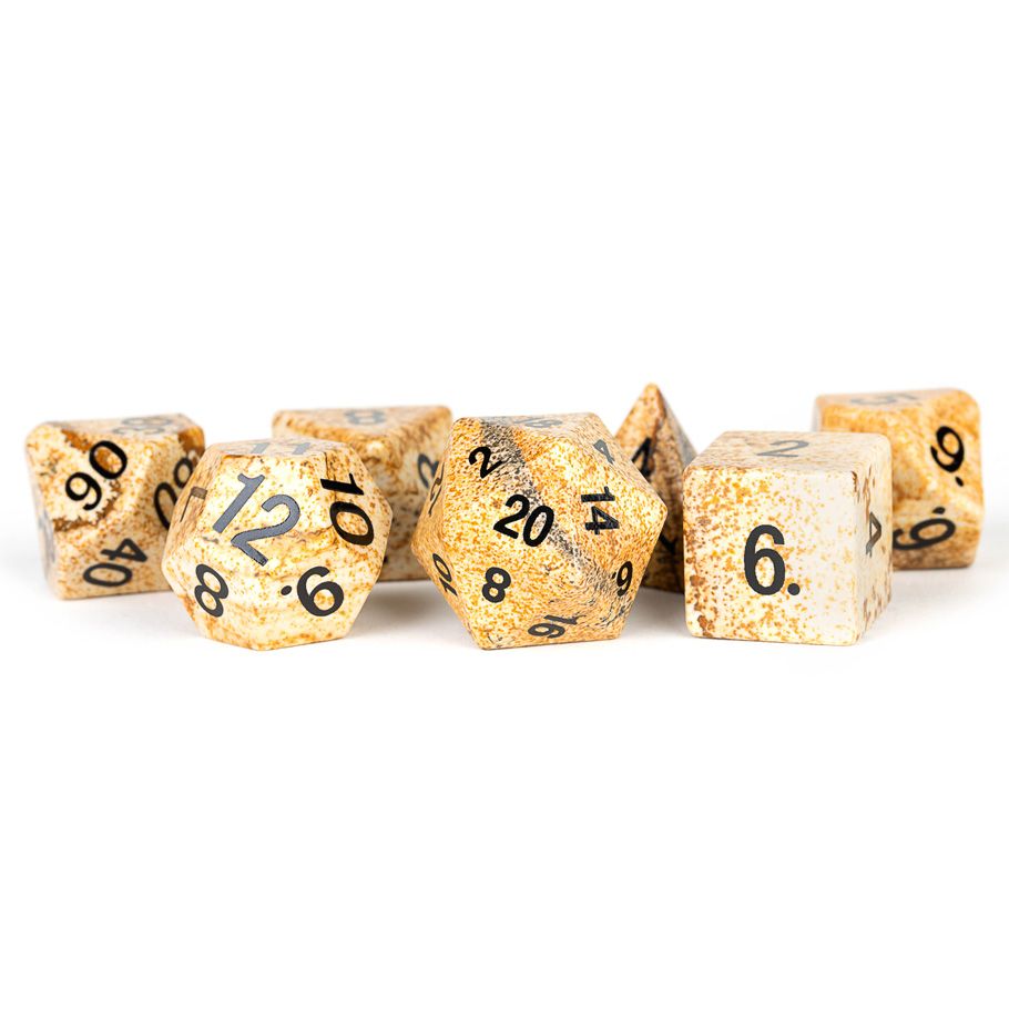 7-Set Stone Polyhedral 16mm: Mystic Mines: Jasper