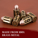 Lynx - Brass D6 Bullet Dice Set