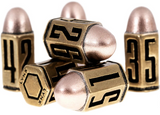 Lynx - Brass D6 Bullet Dice Set