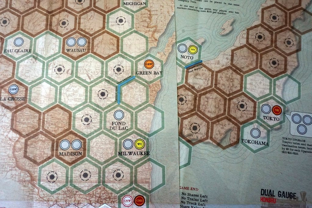 Dual Gauge: Honshu & Wisconsin Maps