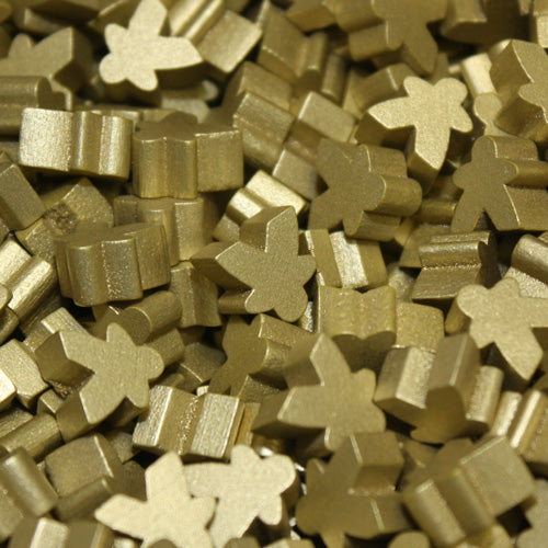 MeepleSource - Mini Meeples Pack (25 pcs) - Metallic Gold