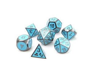 Metal Gothica Dice Set - Gunmetal Teal (7)