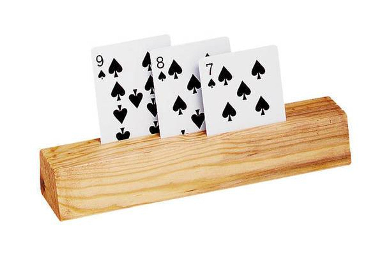 9" 3 Slot Wooden Card Holder - 2 Pieces