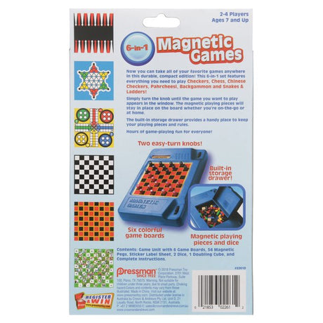 6 in1 Travel Magnetic Games