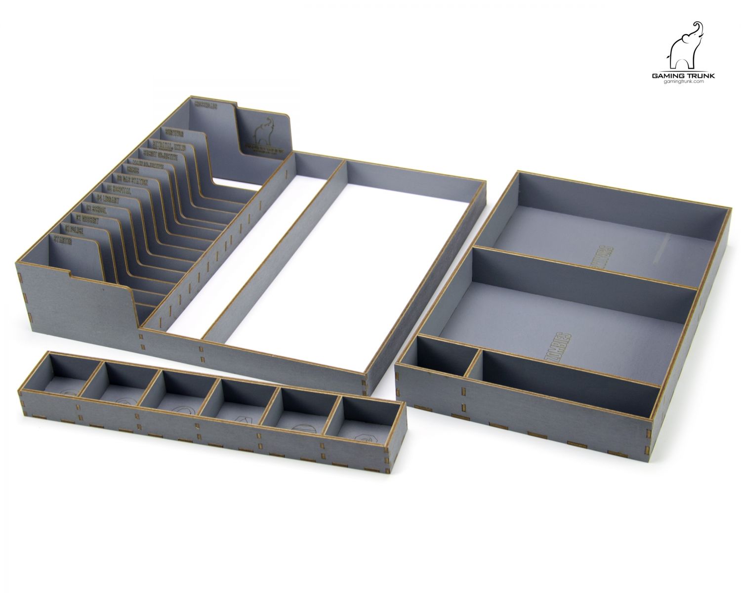 Gaming Trunk - Crossroads Organizer for Dead of Winter: A Crossroads Game (Gray)