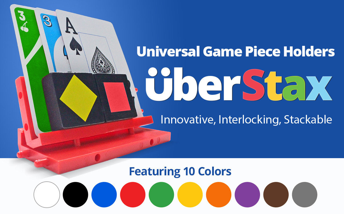 UberStax Universal Game Piece Holders (Black)