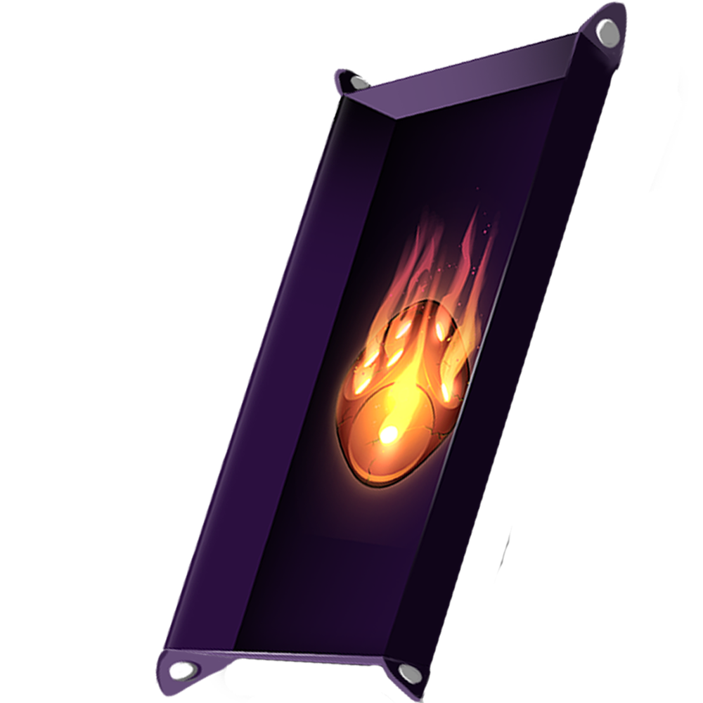 Dice Throne - Dice Tray (Purple with Flaming Die Logo)