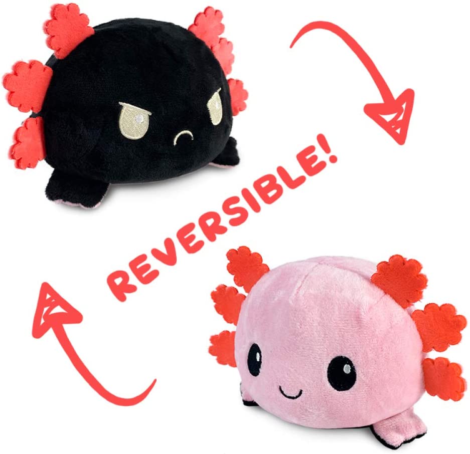 Reversible Axolotl (Happy Pink+Angry Black)