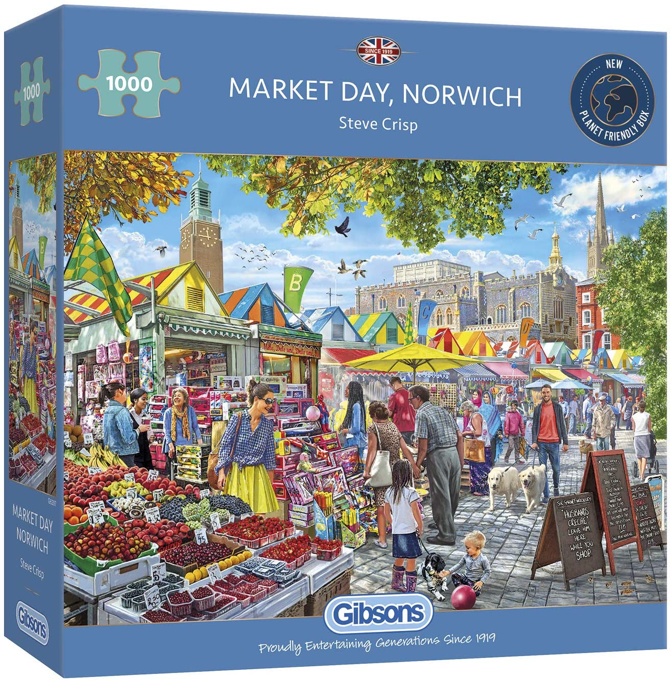 Puzzle - Gibsons - Market Day, Norwich (1000 Pieces)