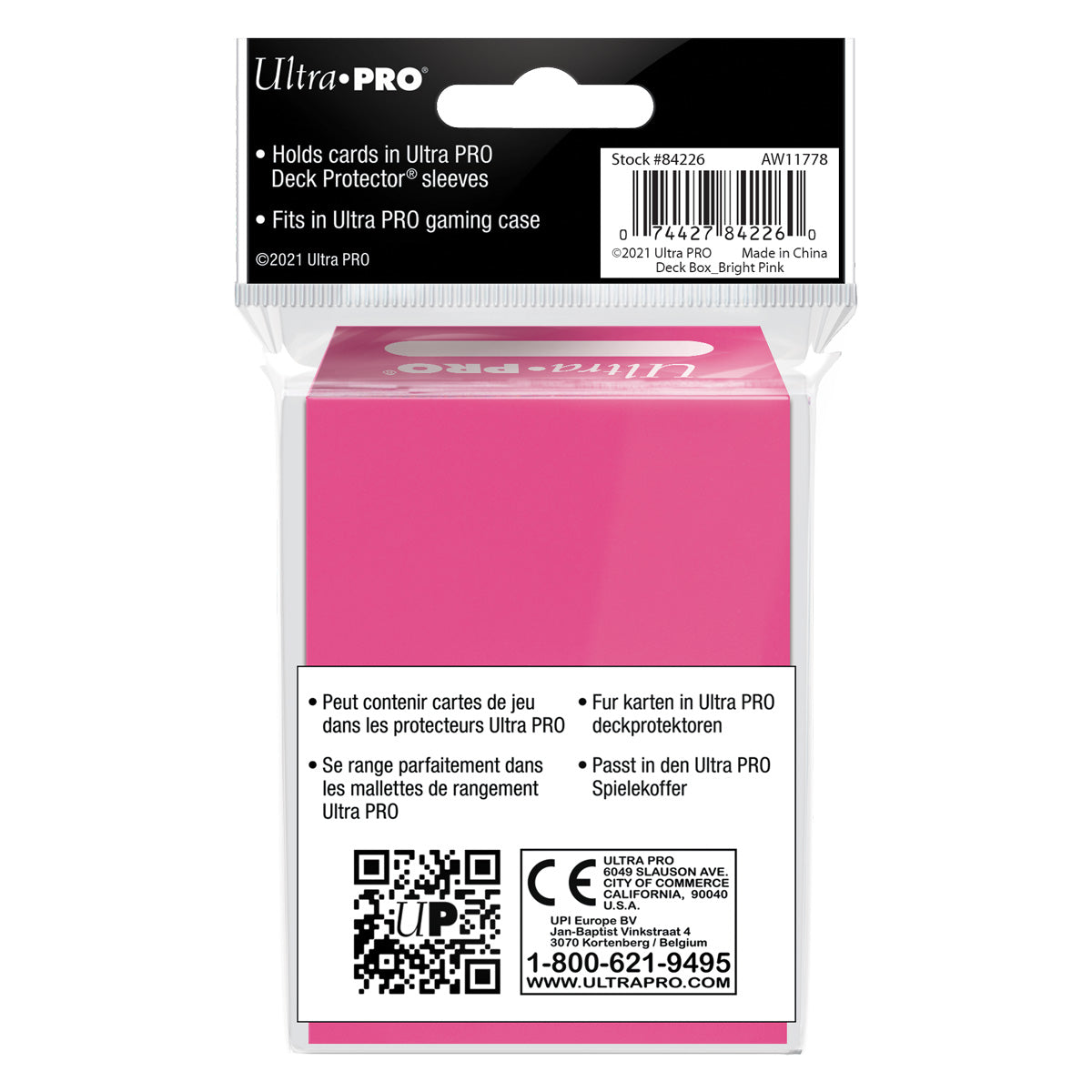 Ultra Pro - PRO 80+ Deck Box: Bright Pink